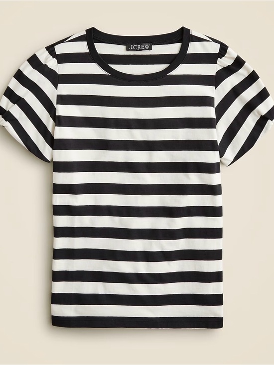 J. Crew Tops - J.Crew Vintage jersey puff-sleeve T-shirt in stripe Size Medium